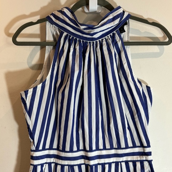 J CREW Sz 0 100% Cotton Wide Leg High Neck Bow Tieback Pockets Cropped Jumpsuit - Picture 5 of 14